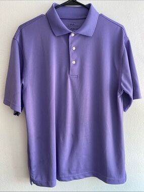 PGA Tour Men's Purple Performance Polo